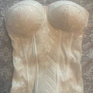 White lace corset